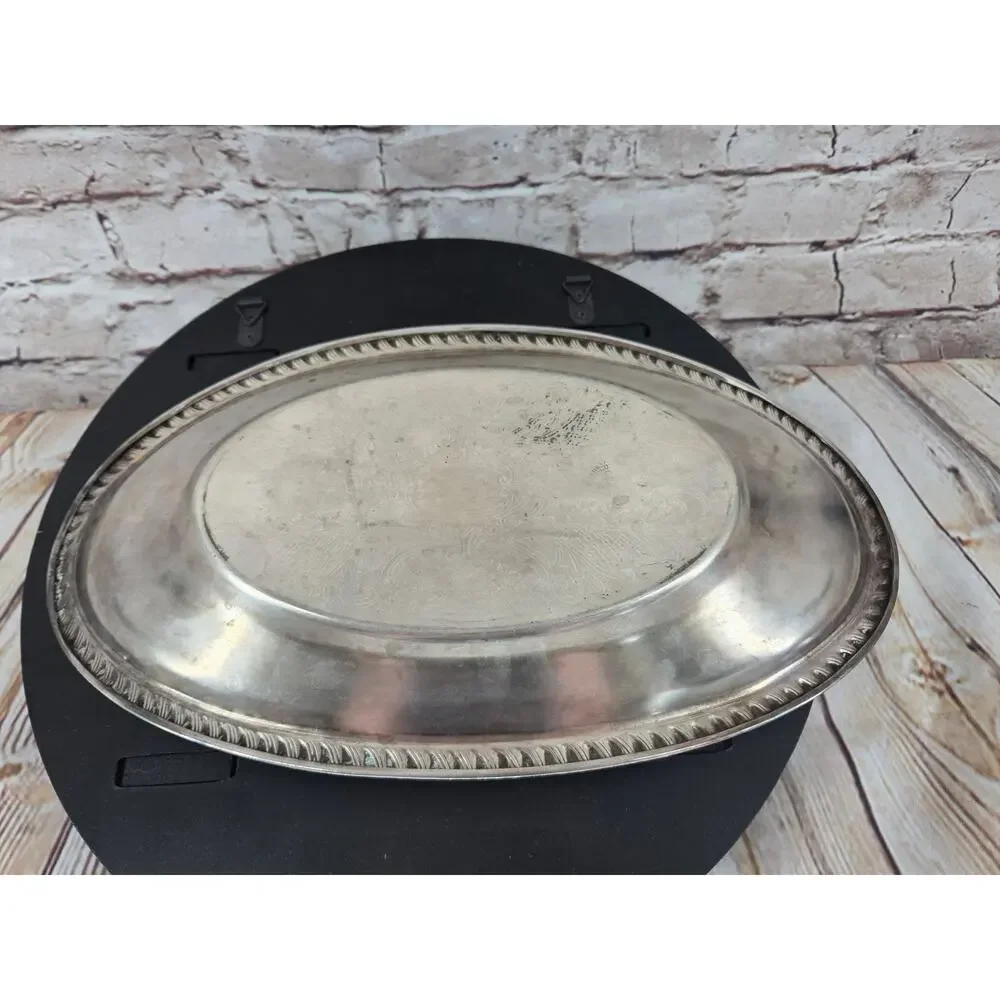 Vintage Silver Plate Serving Dish Ornate12. 5